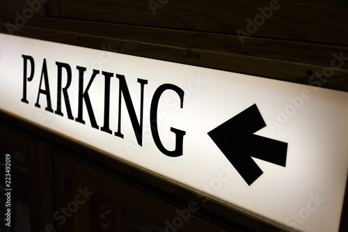  sign of word parking