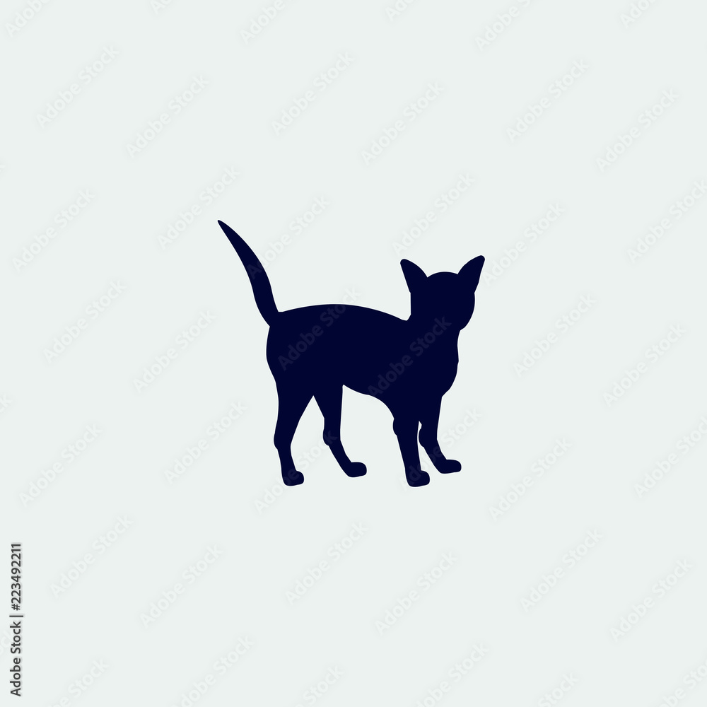 cat icon, vector illustration. flat icon