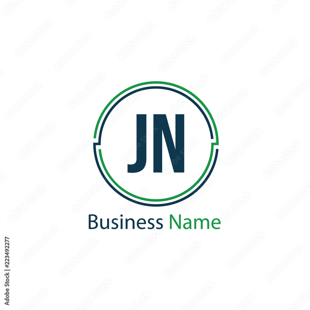 Initial Letter JN Logo Template Design Initial Letter JN Logo Template Design