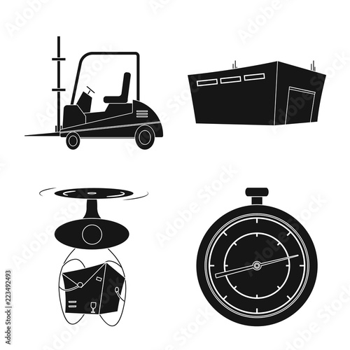 Isolated object of goods and cargo logo. Set of goods and warehouse stock vector illustration.