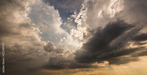 Storm clouds with the rain, nature background