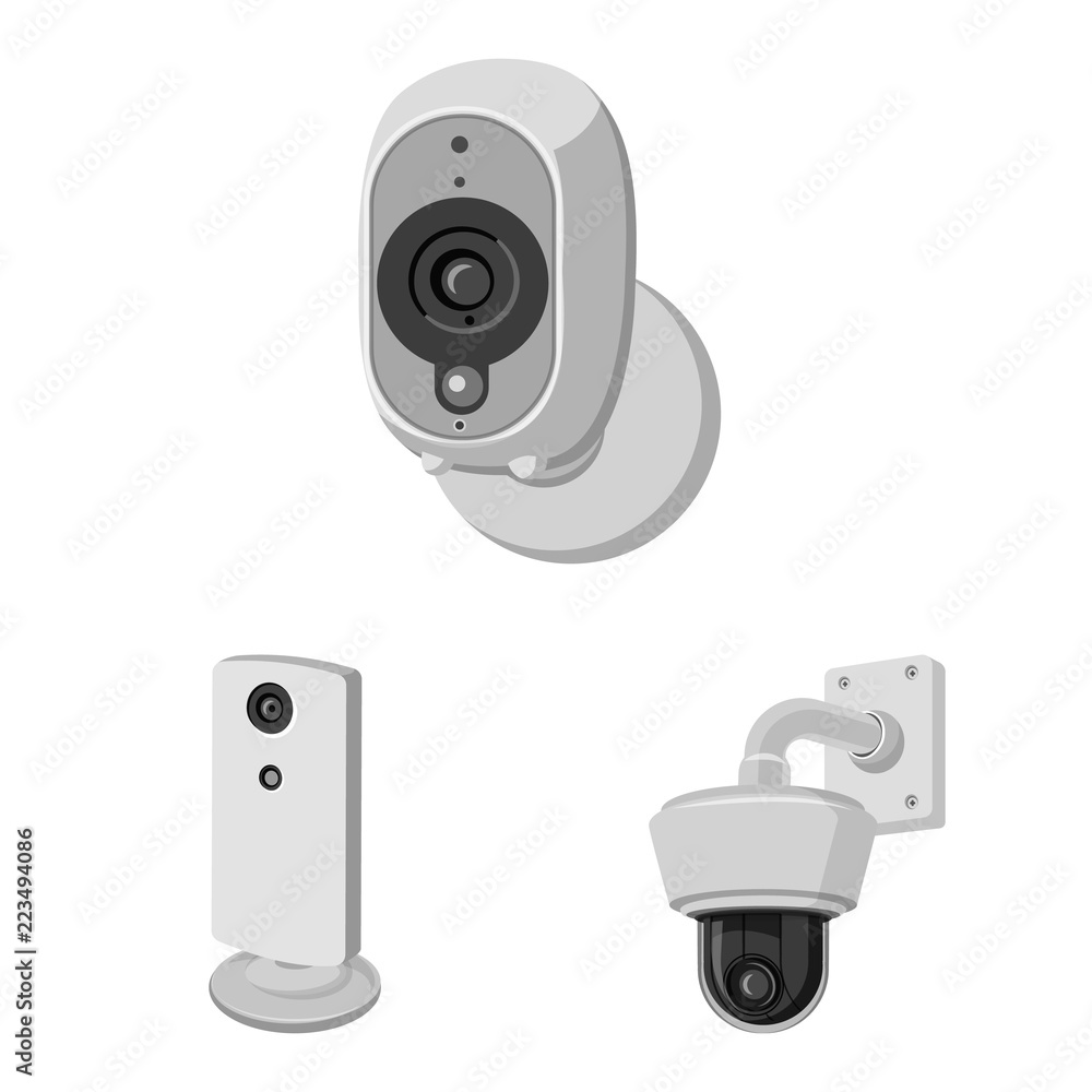 Vector design of cctv and camera logo. Collection of cctv and system stock vector illustration. Vector design of cctv and camera logo. Collection of cctv and system stock vector illustration.