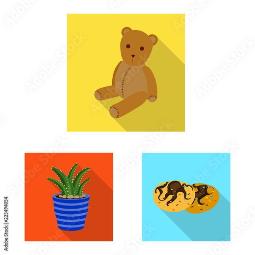 Isolated object of dreams and night symbol. Set of dreams and bedroom stock symbol for web.
