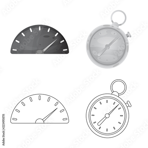 Vector design of car and rally logo. Collection of car and race vector icon for stock.