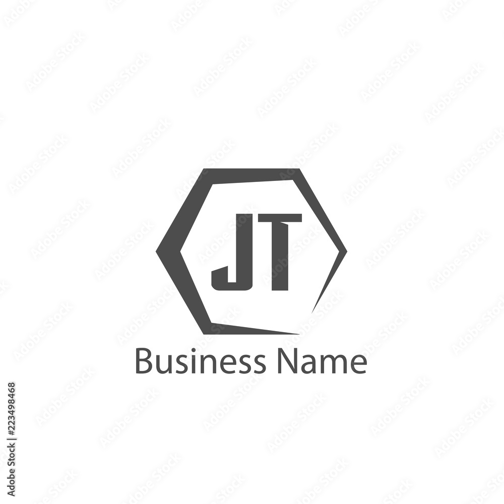 Initial Letter JT Logo Template Design Initial Letter JT Logo Template Design