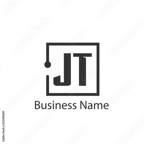 Fototapeta Naklejka Na Ścianę i Meble -  Initial Letter JT Logo Template Design