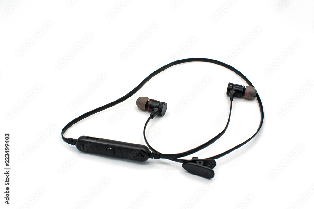 Earphone on a white isolated background Earphone on a white isolated background