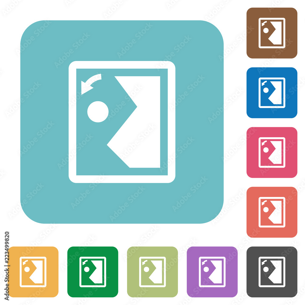 Rotate image left rounded square flat icons Rotate image left rounded square flat icons