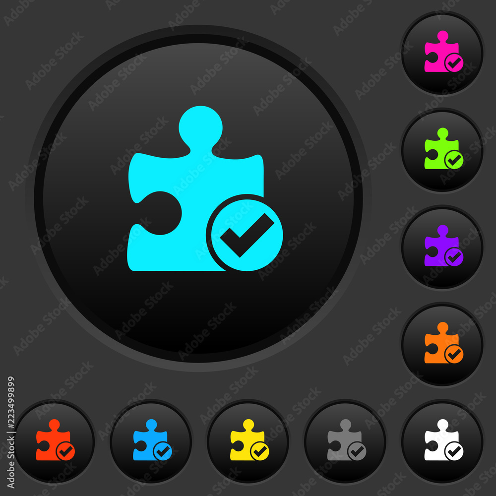 Plugin ok dark push buttons with color icons Plugin ok dark push buttons with color icons