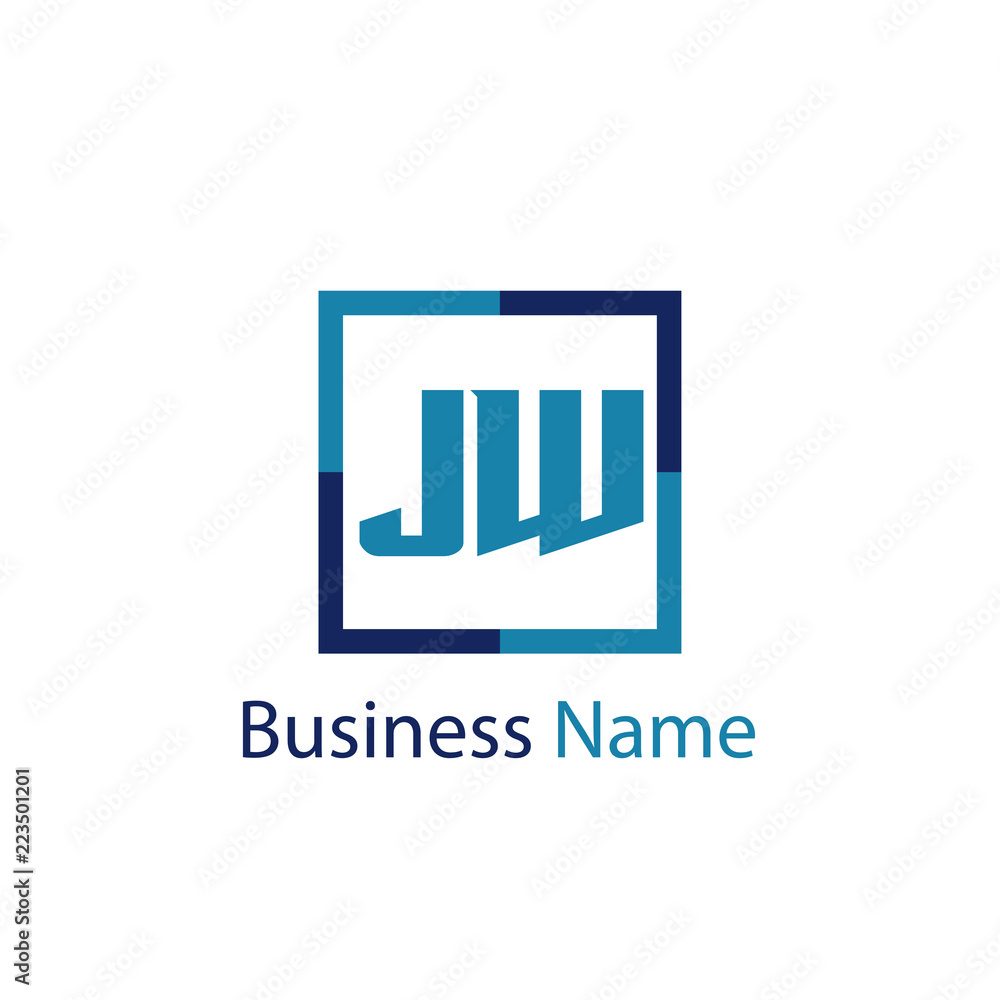 Initial Letter JW Logo Template Design Initial Letter JW Logo Template Design