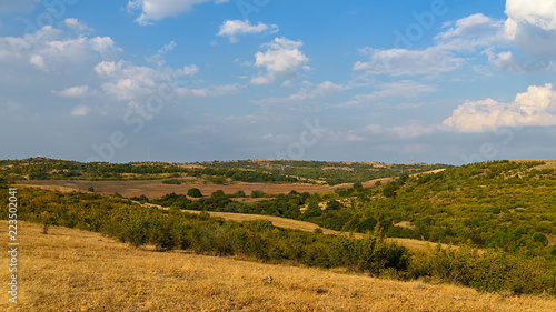 The hilly slope of the Old Balkan Mountains. Bulgaria.