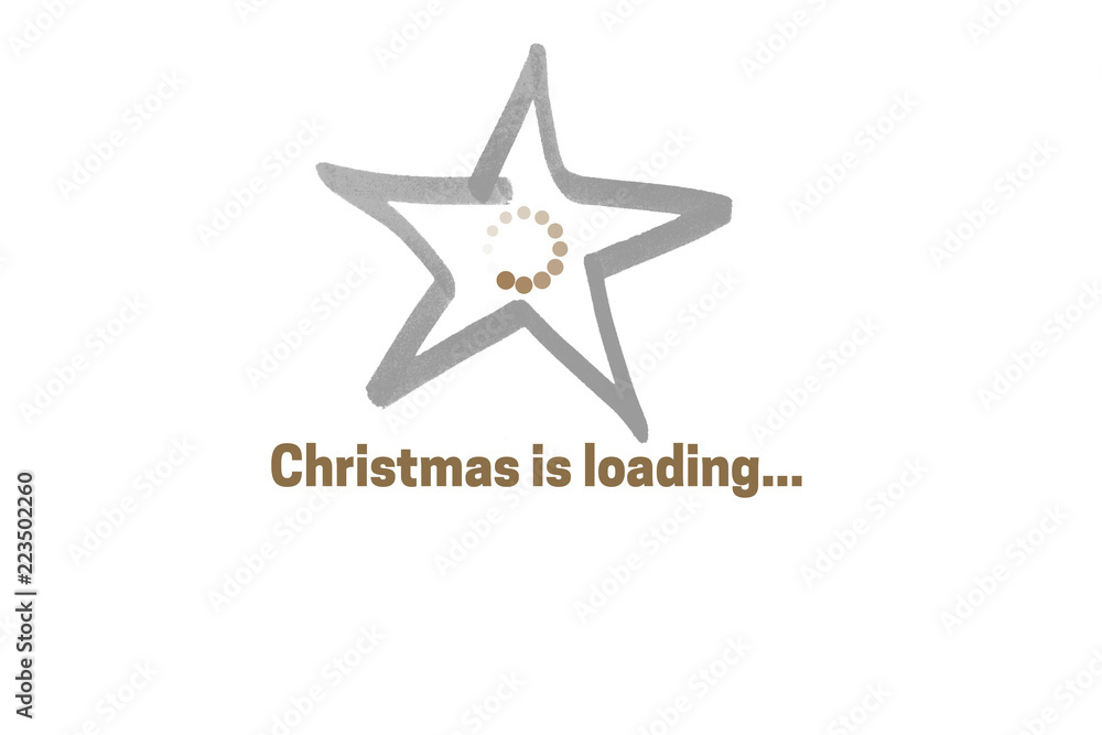 Obraz premium Christmas is loading Konzept Weihnachtskarte