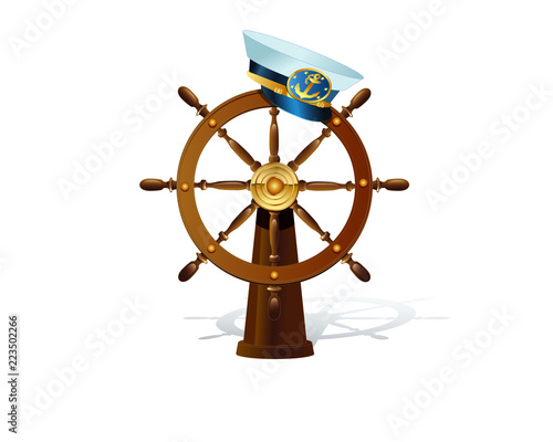 Captain'shat on hips wheel.