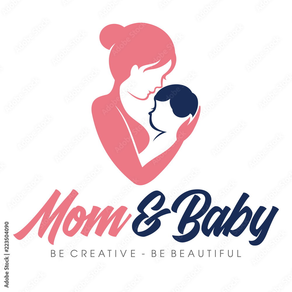 Mom and baby, Motherhood and Childbearing Logo Design Inspiration ...