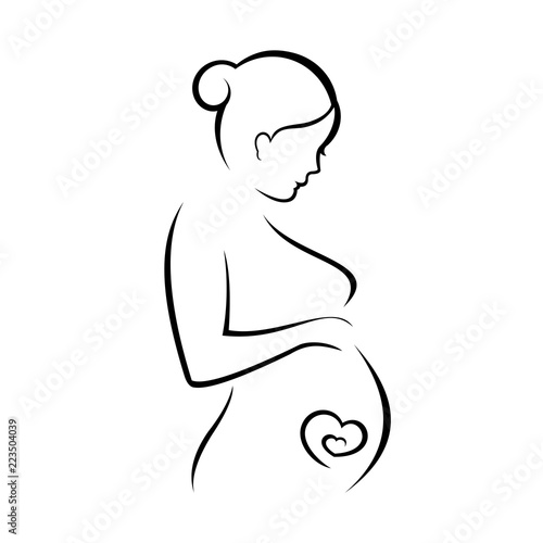 Happy Mom Pregnant / breastfeeding illustration