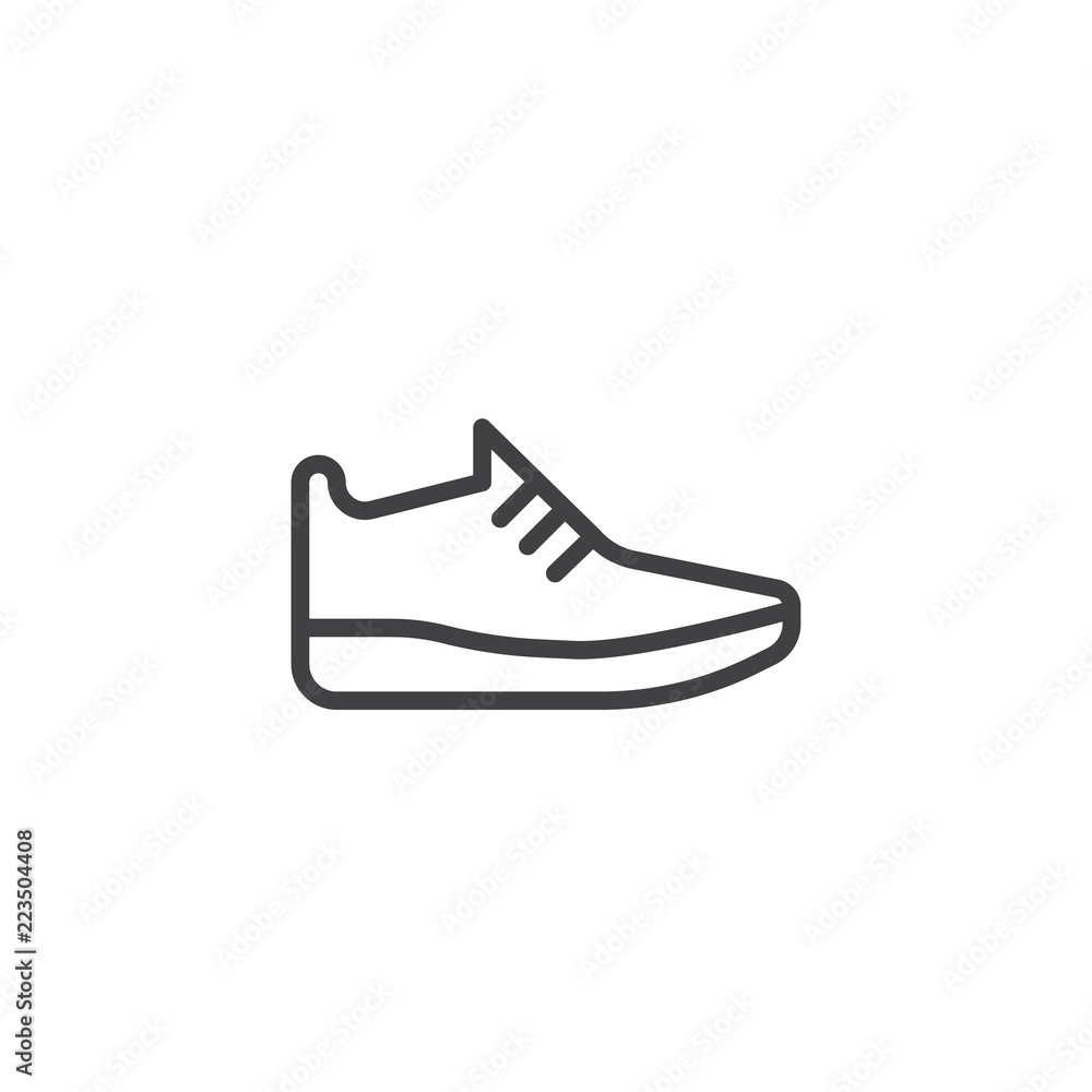 Outline of shoes set Royalty Free Vector Image