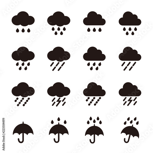 雨　天気　アイコン