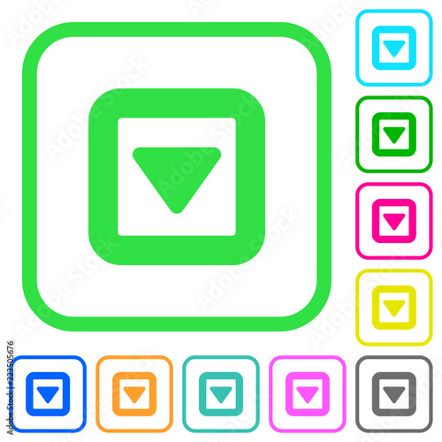 Toggle down vivid colored flat icons