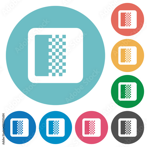 Color gradient flat round icons