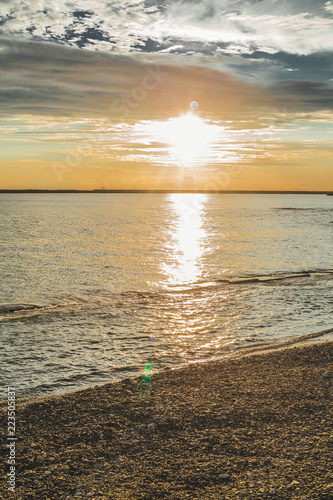 sunset on the sea