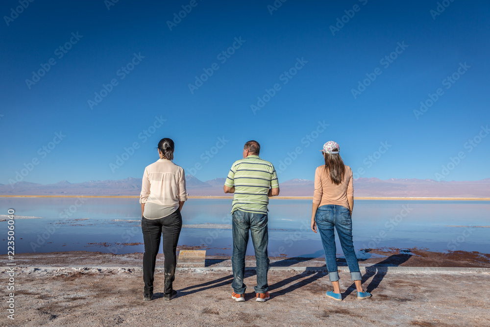 Family at the Salar of Atacama in Chile Family at the Salar of Atacama in Chile