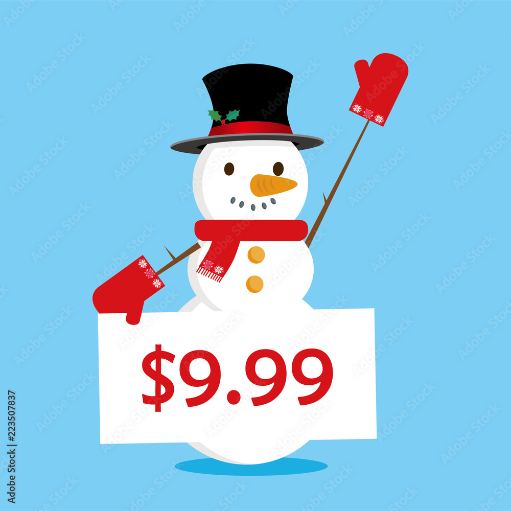 プライスカードを持ったスノーマンのイラスト 雪だるま 販促用イラスト Snow Man Stock Vector Adobe Stock プライスカードを持ったスノーマンのイラスト 雪だるま 販促用イラスト Snow Man Stock Vector Adobe Stock