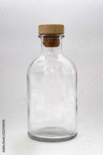 Glass Bottle Isolated on White Background