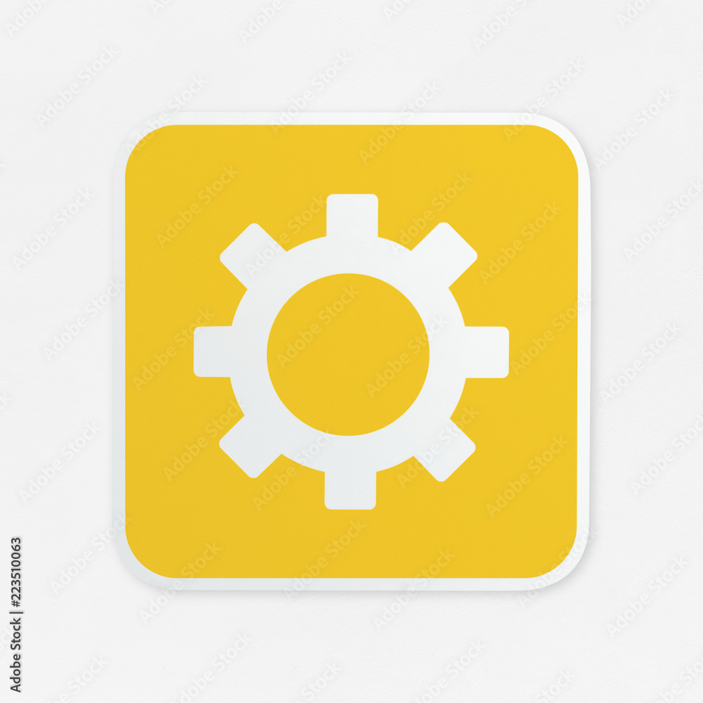 Gear icon set isolated on background Gear icon set isolated on background