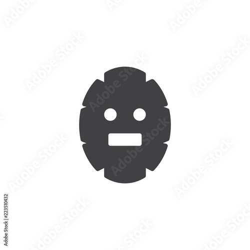 Facial mask vector icon. filled flat sign for mobile concept and web design. Cosmetic Sheet Mask simple solid icon. Symbol, logo illustration. Pixel perfect vector graphics