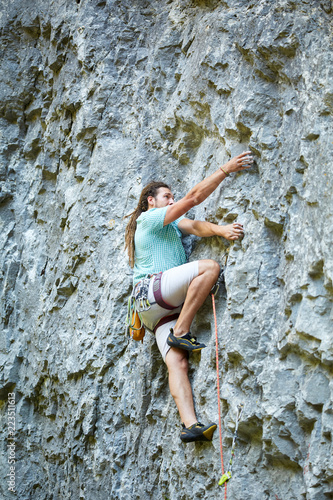 Climber on a wall