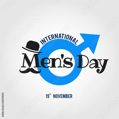 Vector illustration on the theme International Men's Day. For a poster or banner and greeting card.

