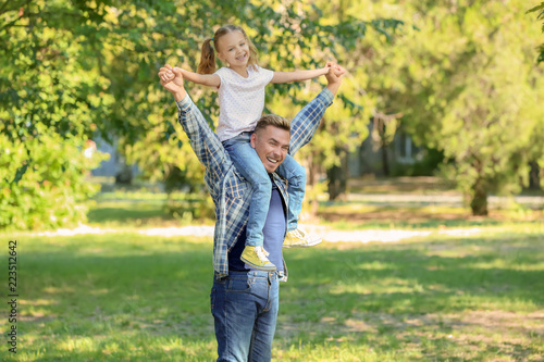 Happy father and daughter i...