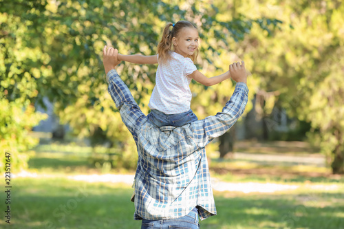 Happy father and daughter i...