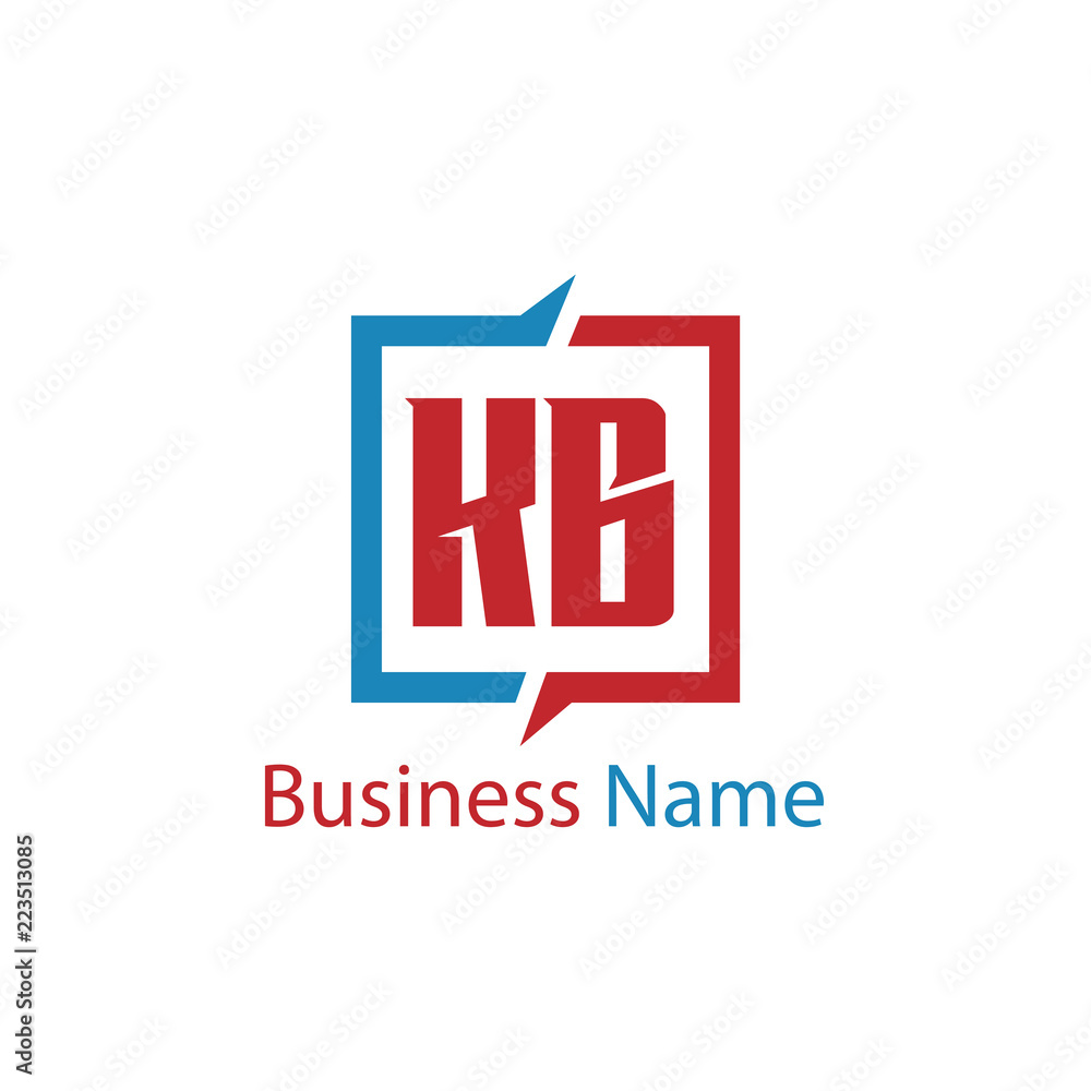 Fototapeta premium Initial Letter KB Logo Template Design