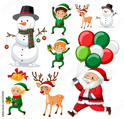 A set of christmas element