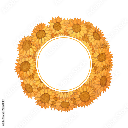 Sunflower Ball Watercolor W...
