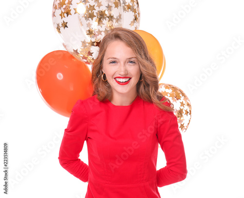Beautiful young woman with ...