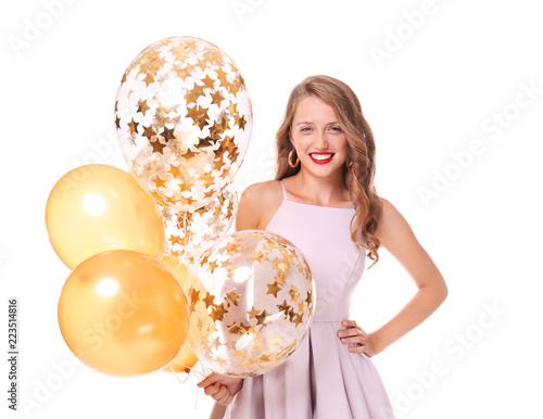 Beautiful young woman with ...