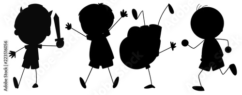 Silhouette graphic of boy