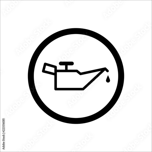 Engine oil pressure control icon creative concept,Check motor oil level vector illustration. Car oil level sign graphic design