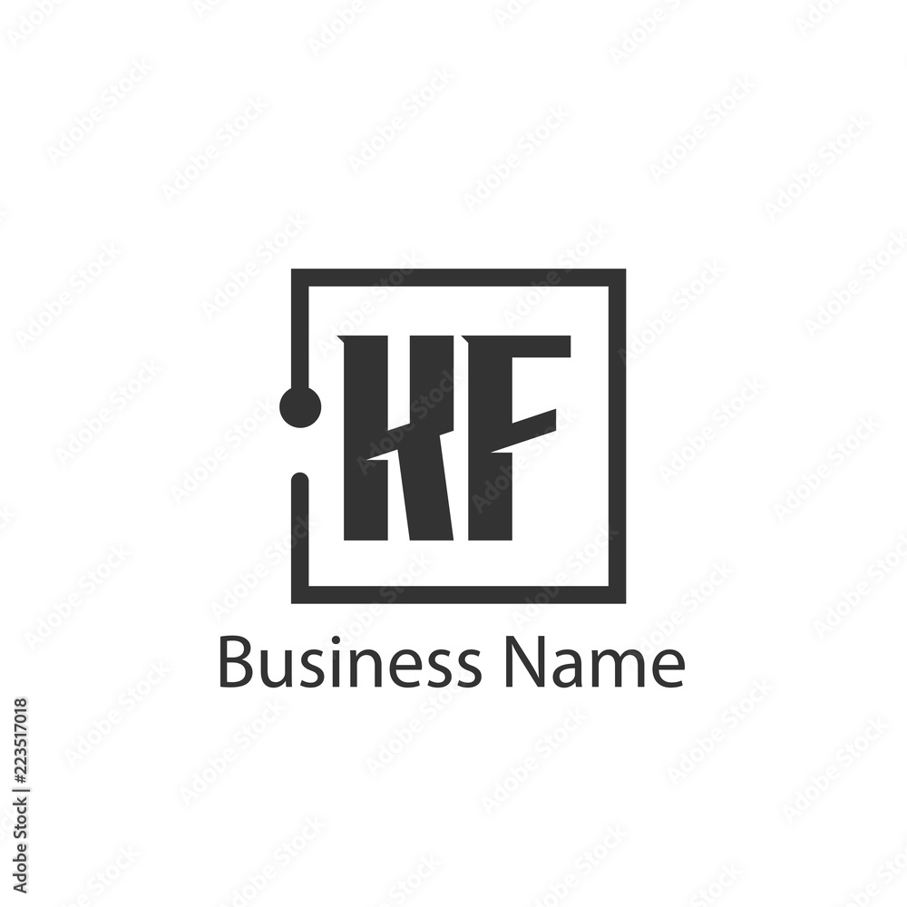 Initial Letter KF Logo Template Design Initial Letter KF Logo Template Design