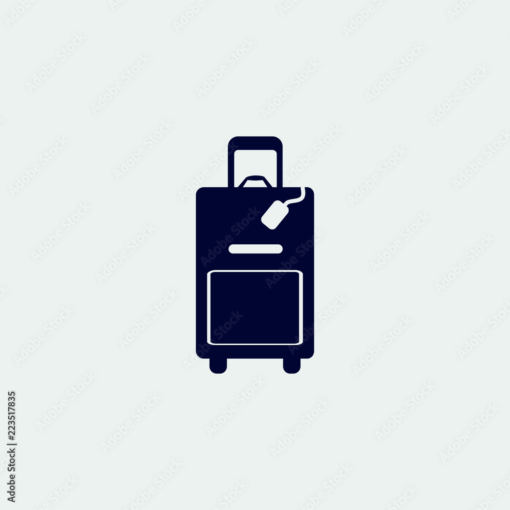 travel bag icon, vector illustration. flat icon. travel bag icon, vector illustration. flat icon.