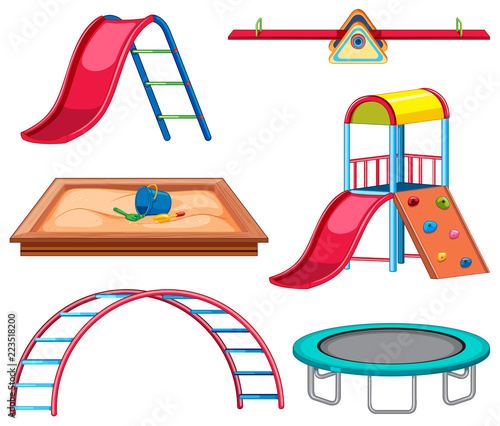 Set of playground equipment