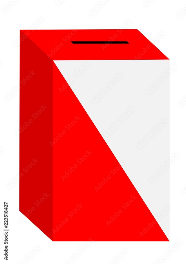 Urna wyborcza, ilustracja wektorowa na białym tle bez godła Urna wyborcza, ilustracja wektorowa na białym tle bez godła