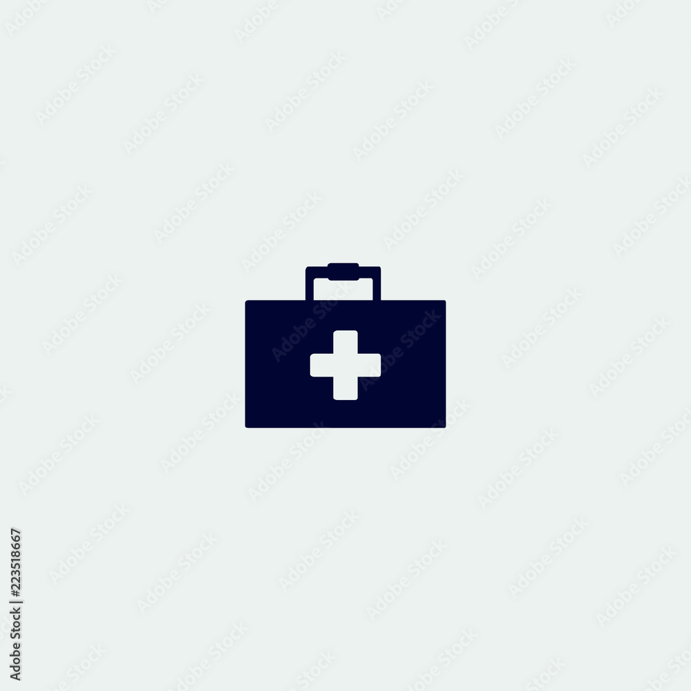 first aid bag icon, vector illustration. flat icon. first aid bag icon, vector illustration. flat icon.
