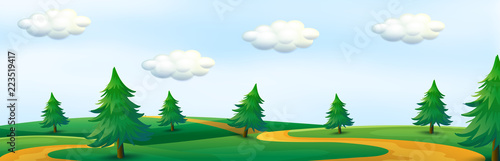 A beautiful nature panorama