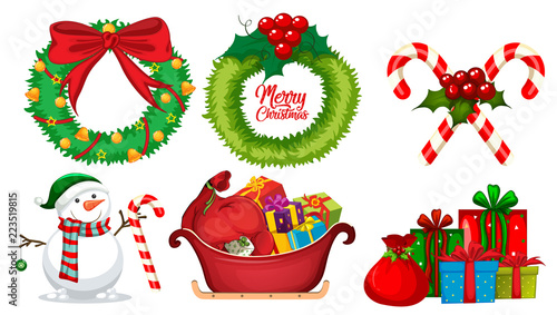 A set of christmas element