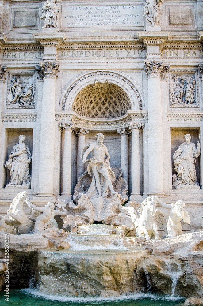 Statues of the Trevi Fountain. Rome. Italy.
