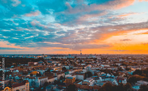 berlin overview in the afternoon with tv-tower in the center