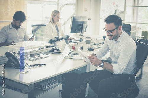 Business people working.